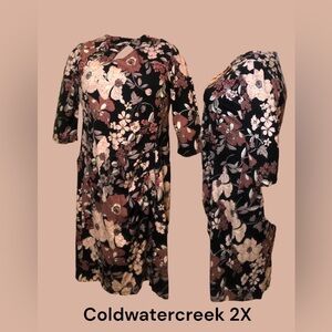 Coldwater Creek 2X Floral Abstract Print Midi Dress
Like new condition